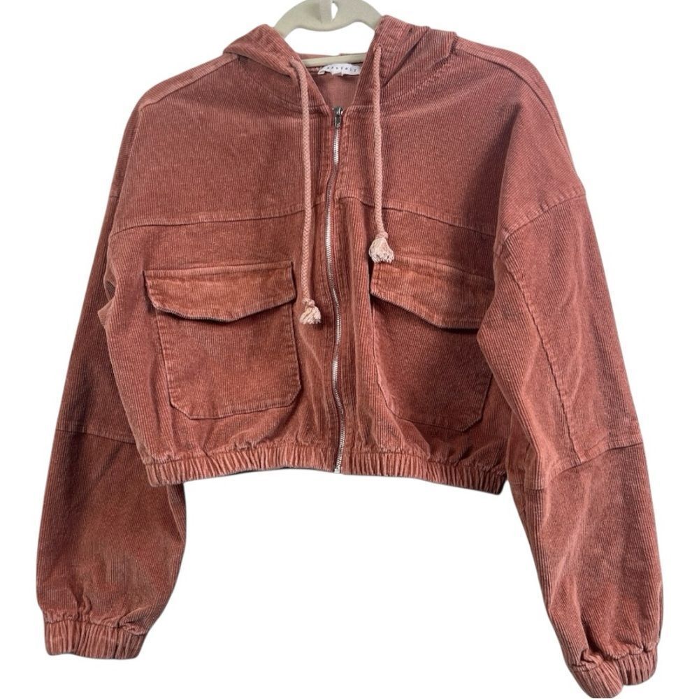 Baevely Brown Corduroy Cropped Jacket